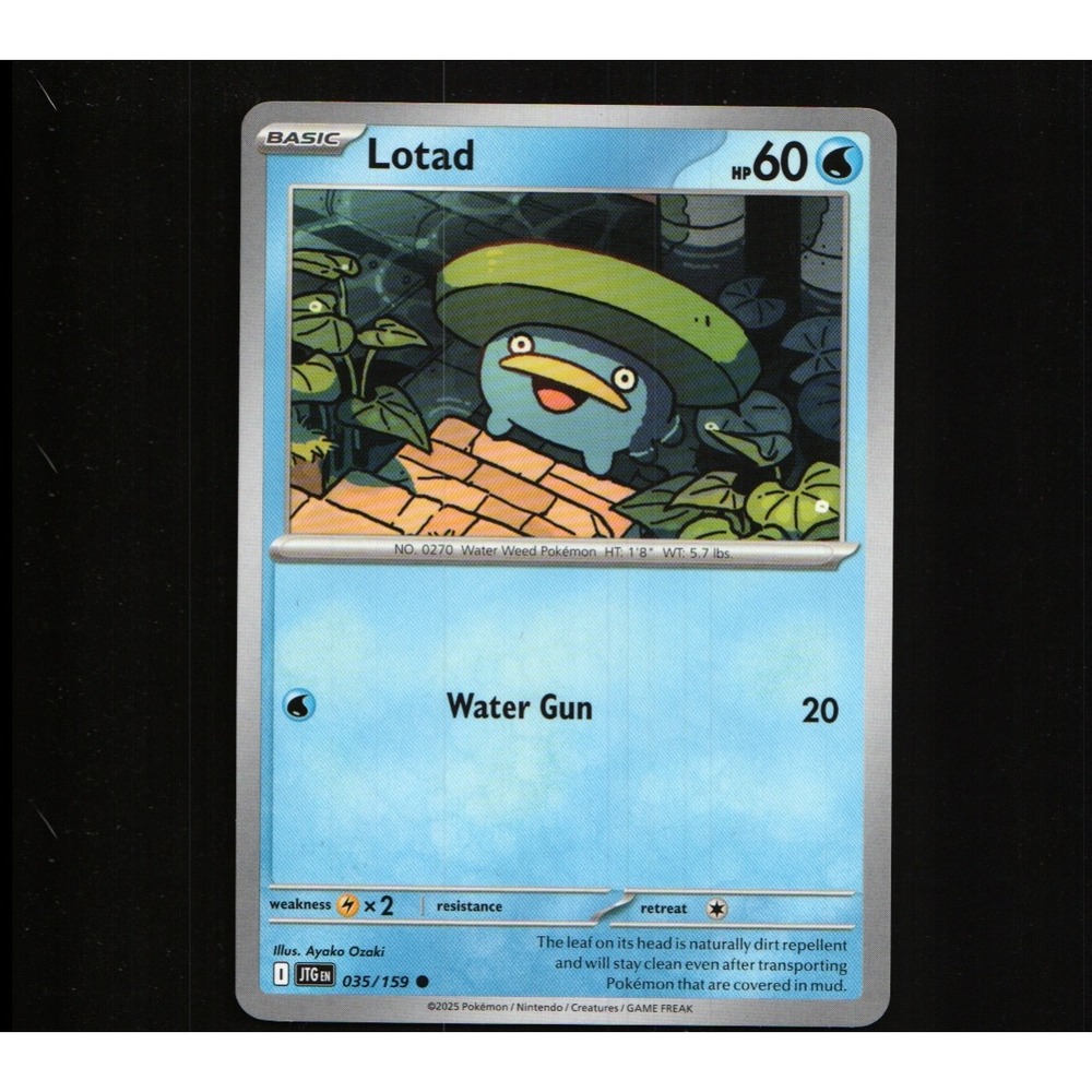 2025 Pokemon Journey Together Lotad #035/159 Common NM JTG EN